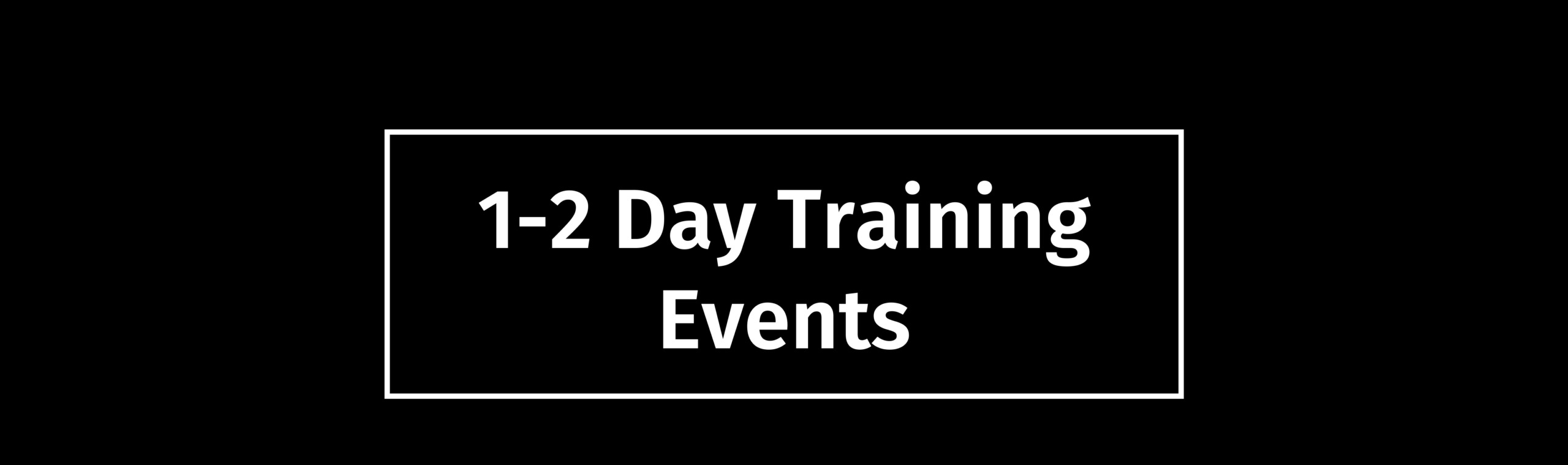 Page title: 1-2 day training events